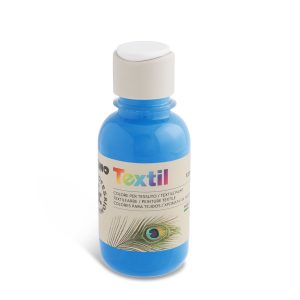 აკრილის საღებავი, Textile paint, 125 ml. bottle with flow-control cap, Cyan, PRIMO [410TX125501]