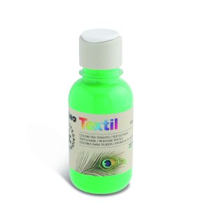 აკრილის საღებავი, Textile paint, 125 ml. bottle with flow-control cap, Bright green, PRIMO [410TX125610]