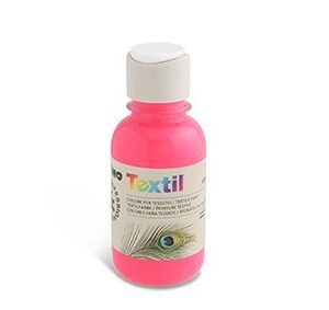 ტექსტილის საღებავი, Textile fluorescent paint 125 ml., Pink, PRIMO [410TXF125370]