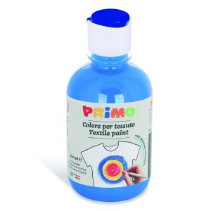 აკრილის საღებავი, Textile acrylic paint, bottle 300 ml. with flow-control cap, Cyan, PRIMO [411TX300501]