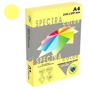 ფერადი ქაღალდი, A3, 160 გრ., 250 ფურცელი, Y, SPECTRA [COLORA3/160/160]