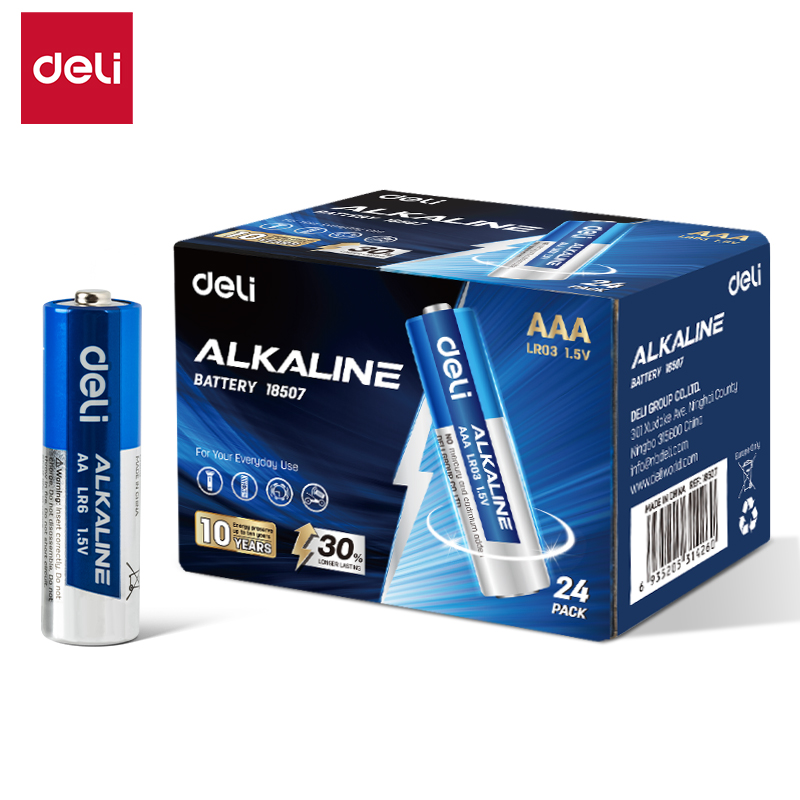 ელემენტი Alkaline Battery AAA LR03 4ც , DELI 18507 - Image 1