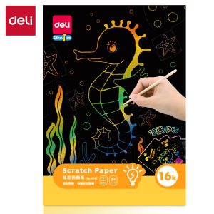 ქაღალდი "ჯადოსნური" Art Scratch Paper 185*260/10ფურც, 3242 , DELI