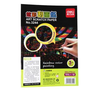 ქაღალდი "ჯადოსნური" Art Scratch Paper 260*370/10ფურც, 3244 , DELI