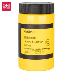 აკრილის საღებავი, 300მლ , 73875-LIGHT YELLOW , DELI