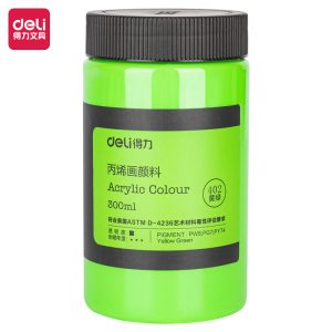 აკრილის საღებავი, 300მლ , 73875-YELLOW-GREEN , DELI