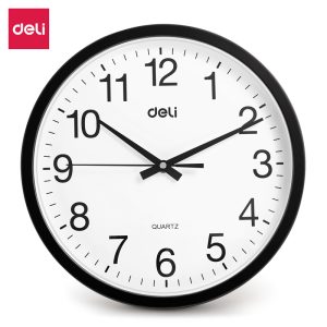 საათი კედლის 31cm #BLACK 9005-BK , DELI