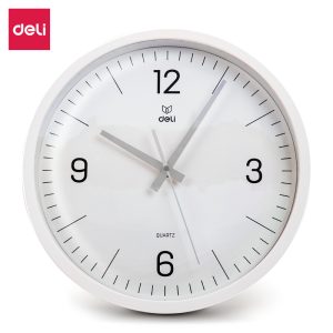 საათი კედლის 31cm #WHITE 9005S-WH, DELI