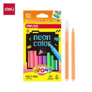 ფლომასტერების ნაკრები 10ფ.NEON COLOR C177-10 , DELI