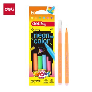 ფლომასტერების ნაკრები 6ფ.NEON COLOR C177-6 , DELI