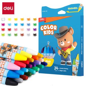 პასტელი 24ფ. Wax Crayon C221-24, DELI