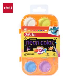 აკვარელი 8ფ.ფუნჯით NEON COLOR C37-8 , DELI