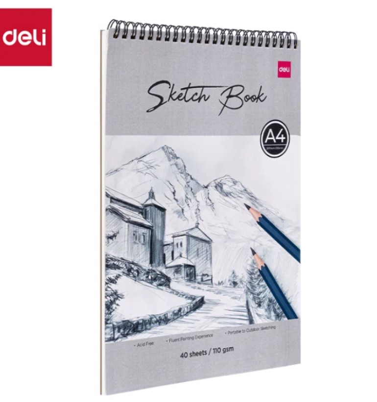 სკეჩბუქი 40ფ. А4 160g C402, DELI - Image 1