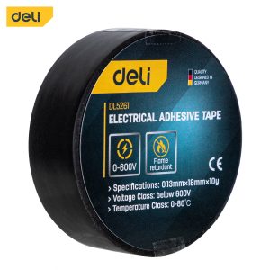 საიზოლაციო ლენტი 18mm*10m #BLACK DL5261 , DELI