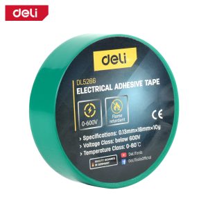 საიზოლაციო ლენტი 18mm*10m #GREEN DL5266 , DELI