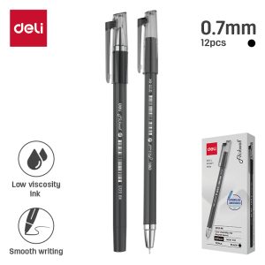 კალამი ბურთულიანი Mini tip 0.7mm BLACK EQ120-BK , DELI