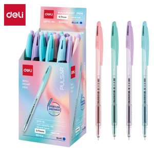 კალამი ბურთულიანი Bullet tip 0.7mm BLUE EQ77C-BL , DELI