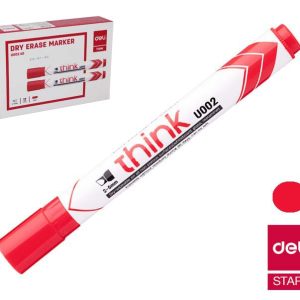 დაფის მარკერი წითელი Deli Stationery
