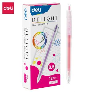 კალამი მელნიანი Gel Pen 0.5mm G118-PK ,LIGHT PINK, DELI