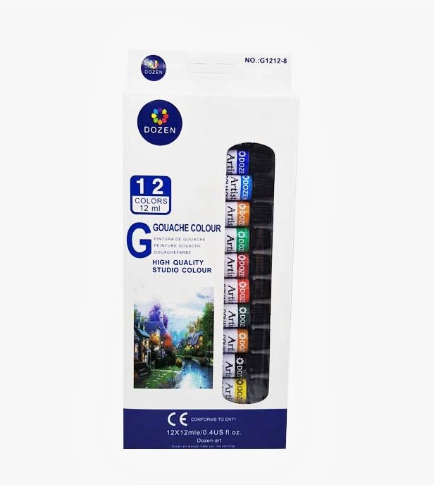 გუაშის საღებავი ნაკრებში G1212-8 - Image 1