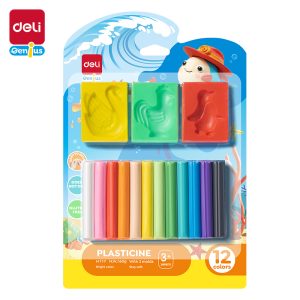 საძერწი მასალა Plasticine 12ფერი, H717, DELI