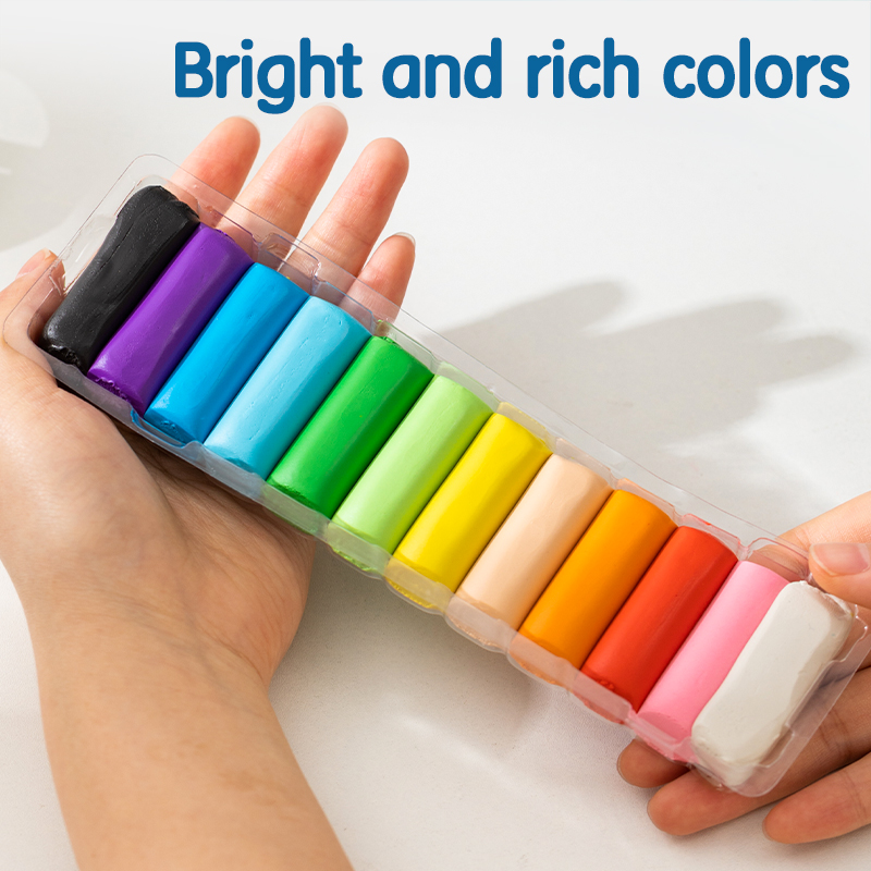 საძერწი მასალა Plasticine 12ფერი, H719-12, DELI - Image 3