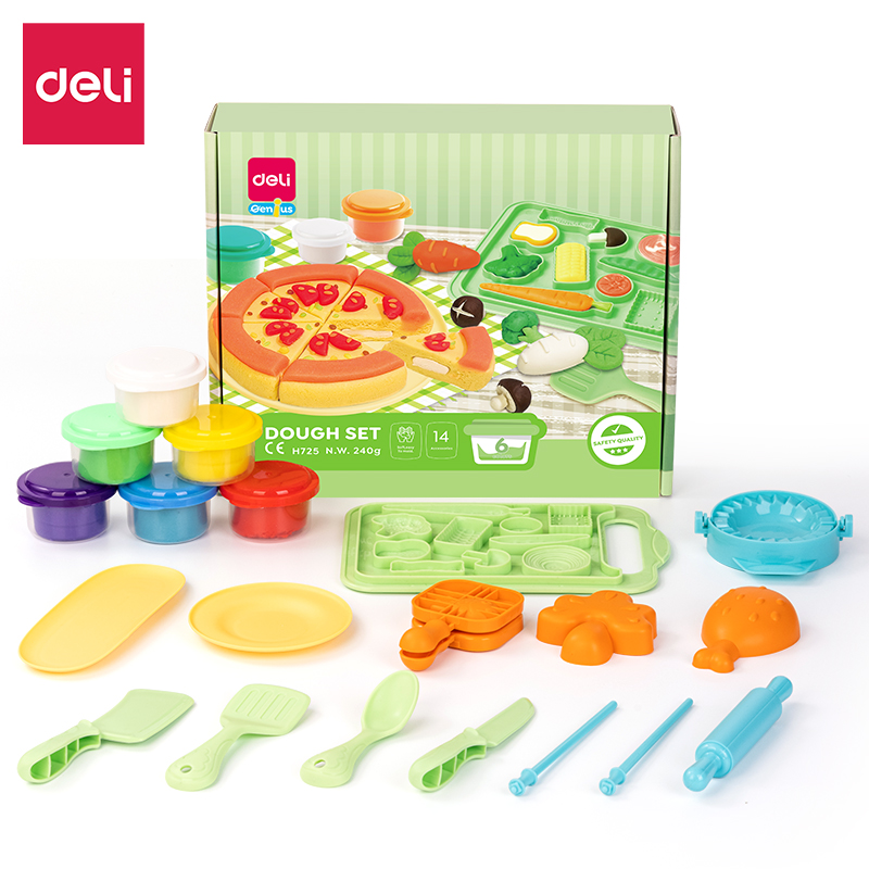 საძერწი მასალა Dough Set 6ფერი, H725, DELI - Image 1