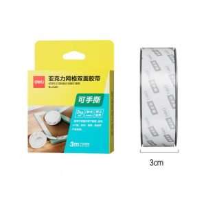 სკოჩი ორმაგი 1mm*3cm*3m JL601 , DELI