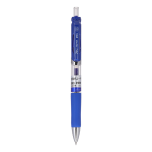 გელიანი კალამი ღილაკით 0.5მმ წვერით ლურჯი Deli Stationery