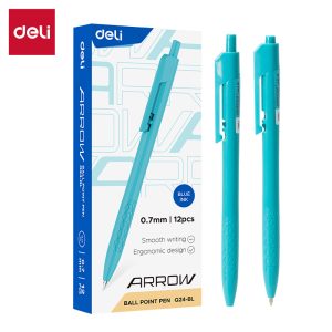 კალამი ბურთულიანი Bullet tip 0.7mm BLUE Q24-BL , DELI