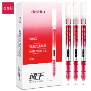 კალამი მელნიანი Roller Pen 0.5mm S853 RED, DELI