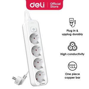 დამაგრძელებელი 5.0m, 4 outlets,T436 , DELI