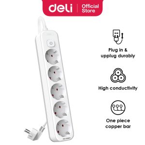 დამაგრძელებელი 1.8m, 5 outlets,T437 , DELI