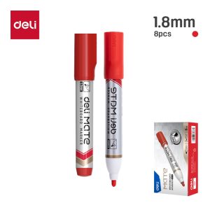 დაფის მარკერი წითელი U052-RD Red, DELI