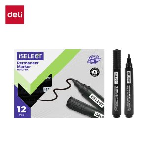 მარკერი პერმანენტული UU101-BK Black, DELI
