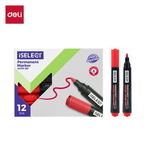 მარკერი პერმანენტული UU101-RD Red DELI